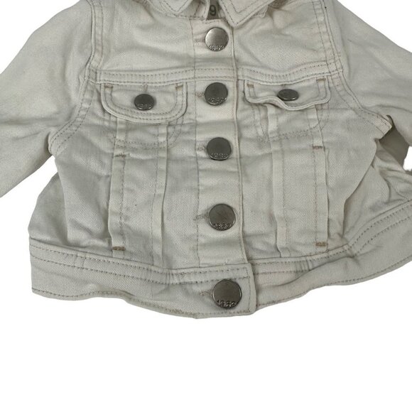 Baby Gap White Button Down Demin Jackets Size 12-18 Months - Picture 2 of 9
